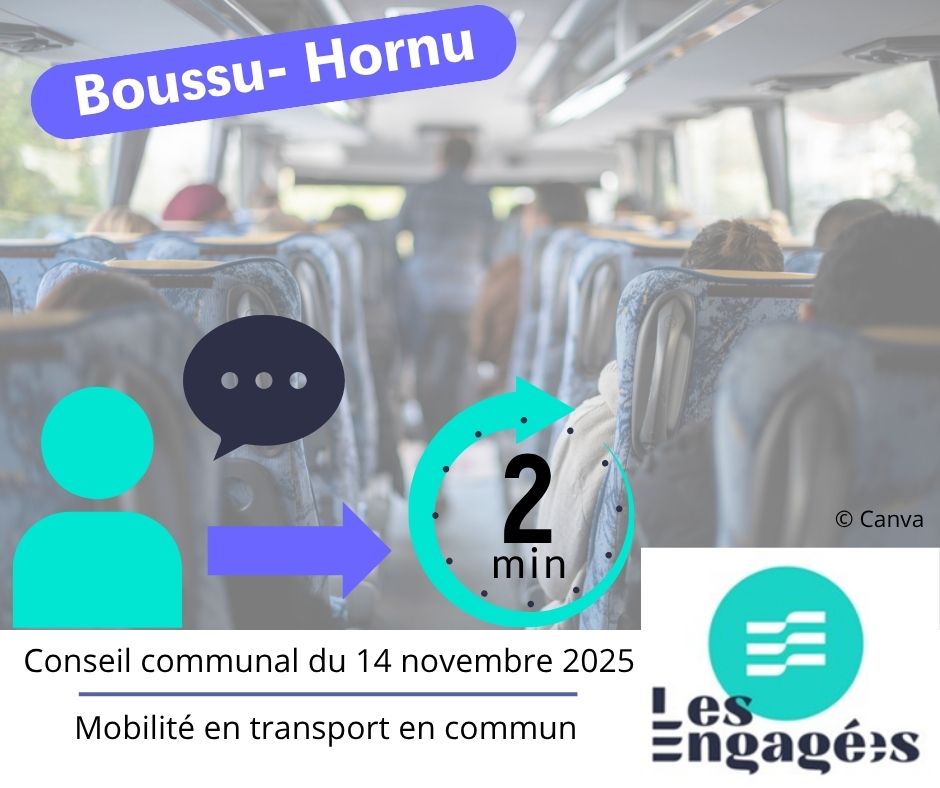 Post Facebook Engagés 2 minutes pour s'exprimer sur le Transport - Conseil communal du 14 novembre 2025